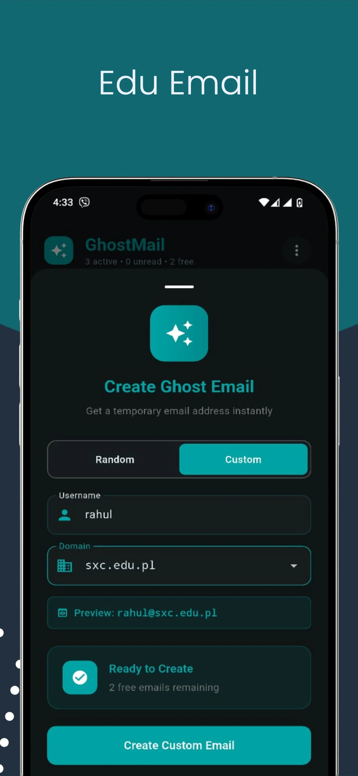 Temp Mail By Ghostmail.one screenshot 3