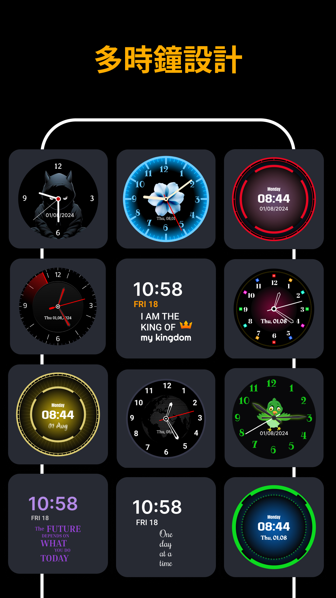 Analog-Digital Clock Wallpaper screenshot 1