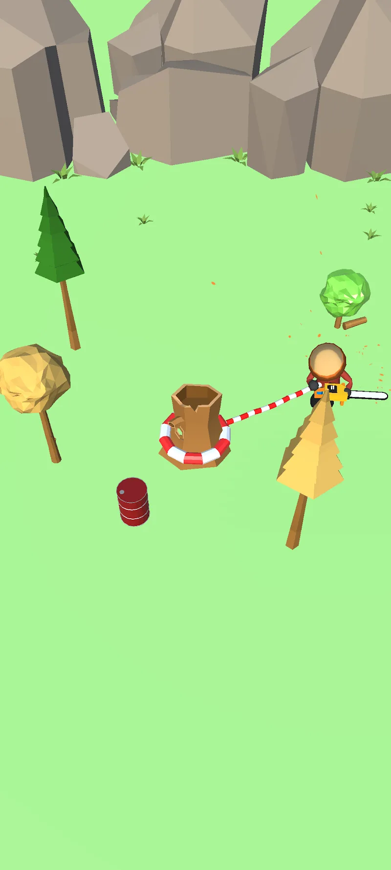 Timber Clash 3D gameplay view 3
