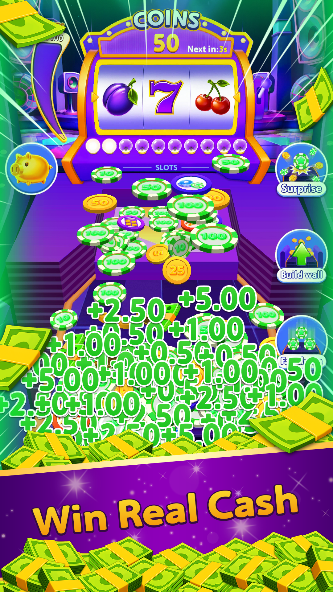Lucky Pusher Coins Rewards screenshot 1