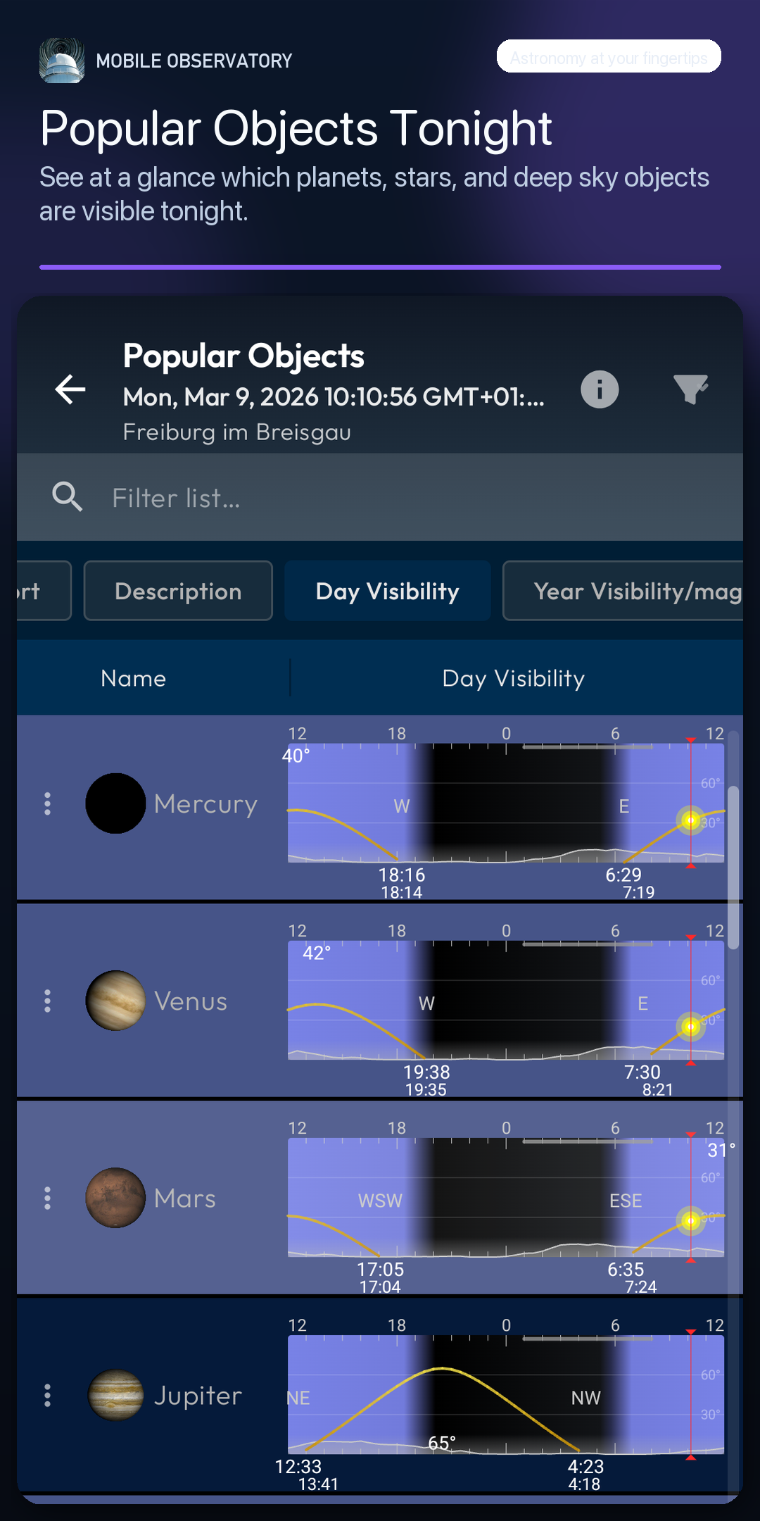 Mobile Observatory Astronomy screenshot 4