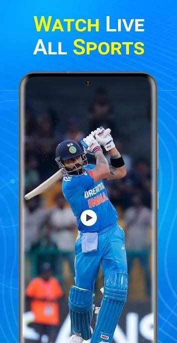 Live Cricket TV HD Streaming screenshot 1