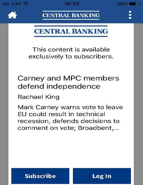 Central Banking app screenshot 1