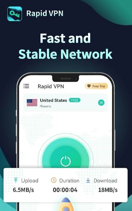 Rapid VPN Safe Secure Proxy screenshot 1