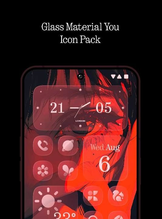 Glass Material You Icons screenshot 1