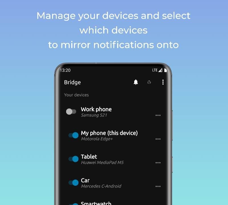 Bridge - mirror notifications screenshot 1