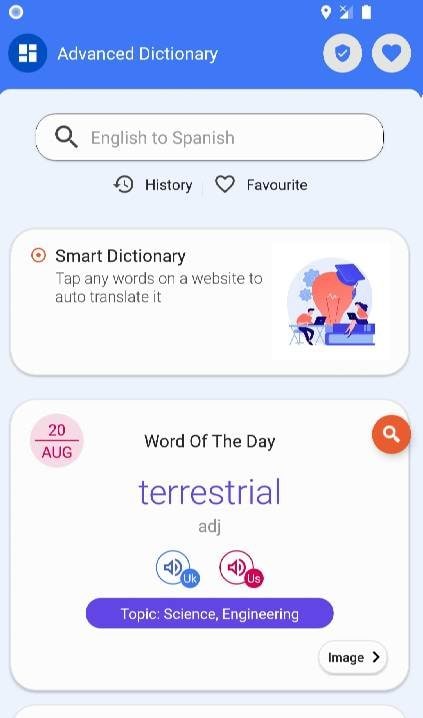 Advanced English Dictionary screenshot 1