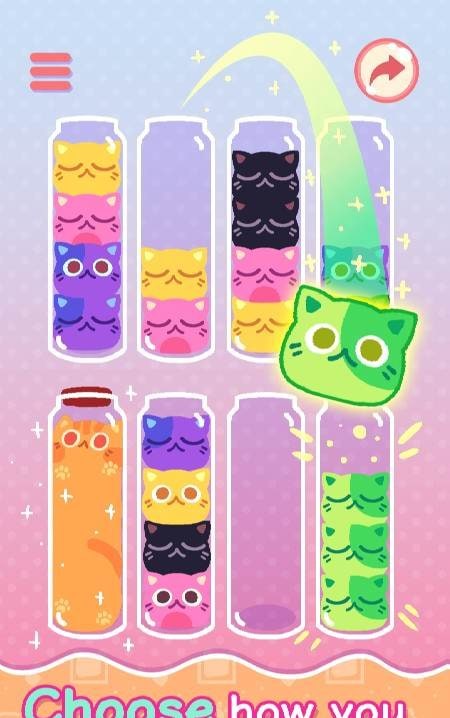 Meow MixUp: Sorting Puzzle gameplay screenshot 2