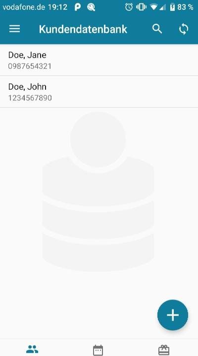 Customer Database screenshot 1