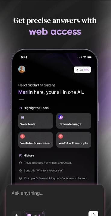Merlin AI: Ask, Chat, Write Screenshot 1