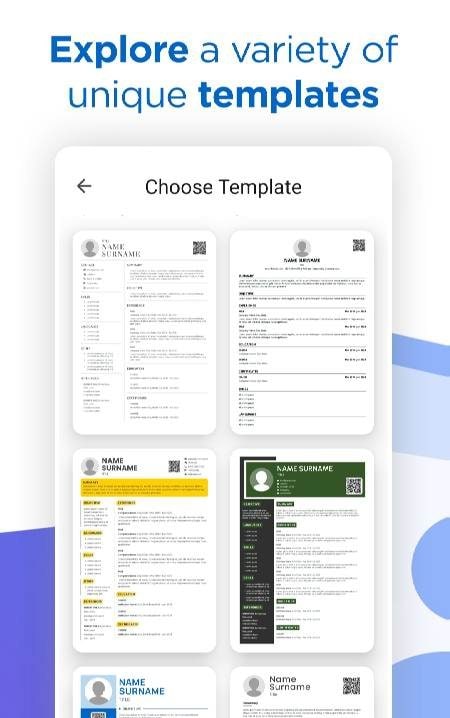 Resume Builder CV Maker PDF editing workspace