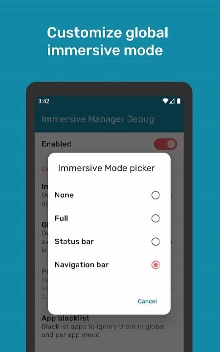 Immersive Mode Manager screenshot 2