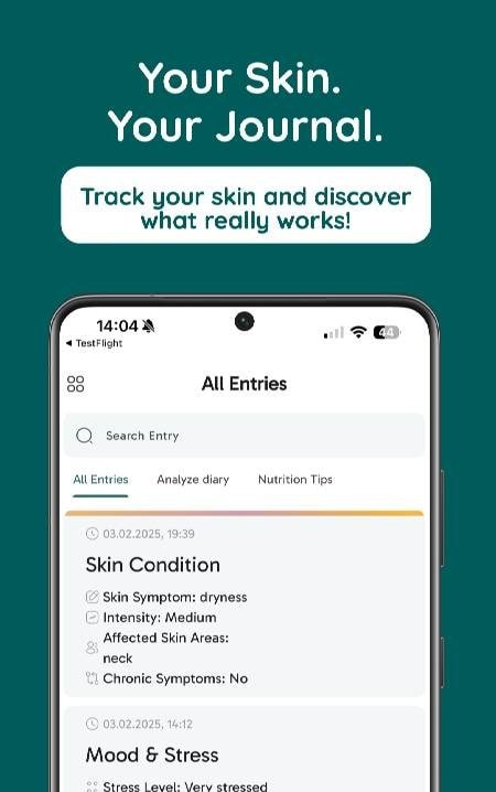 SkinLog - Your Skin Care Diary screenshot 1
