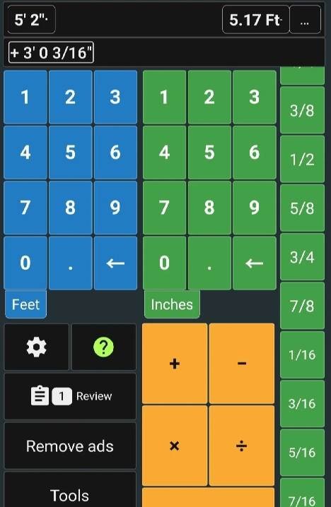 Feet & Inch Construction Calc screenshot 4