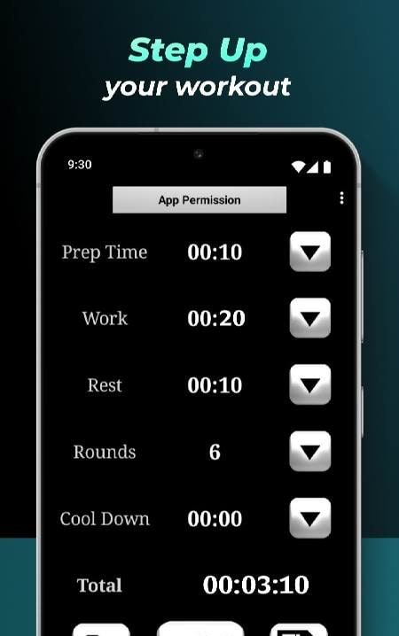 HIIT interval training timer screenshot 3