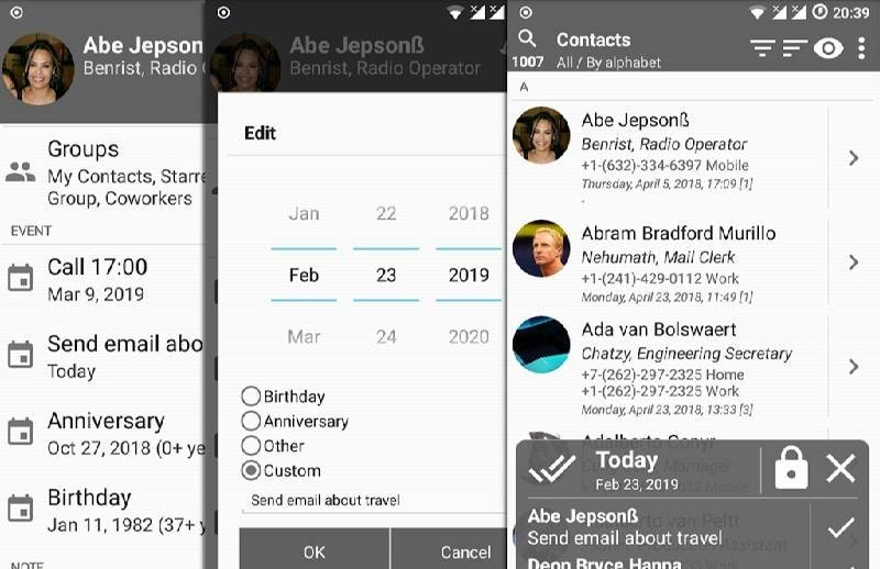 Phone and Contacts - AGContacts screenshot 2