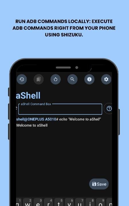 aShell - Your Local ADB Shell screenshot 1