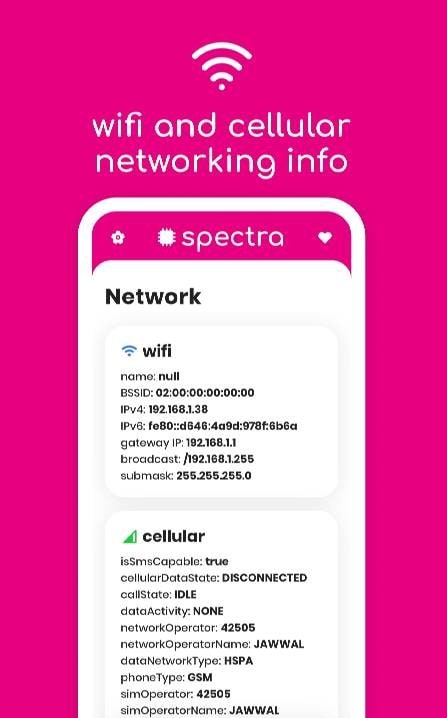 Spectra: Device Info screenshot 3