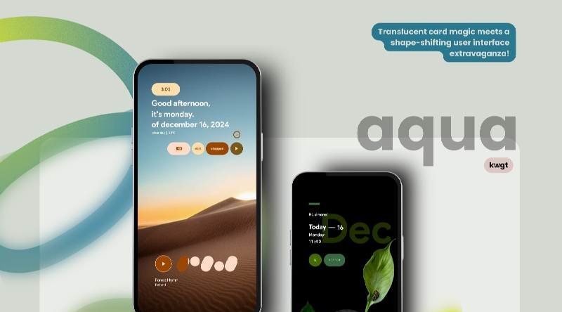 Aqua KWGT screenshot 4