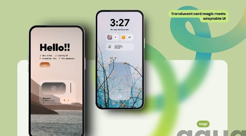 Aqua KWGT screenshot 1