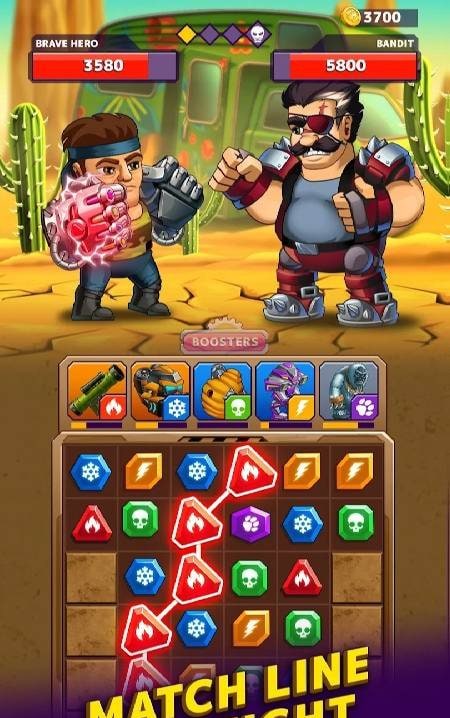 Battle Lines: Match 3 RPG screenshot 1