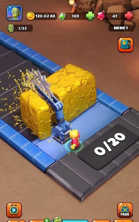 Idle Zombie Miner: Gold Tycoon gameplay screenshot 3