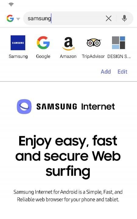 Samsung Internet Browser screenshot 1