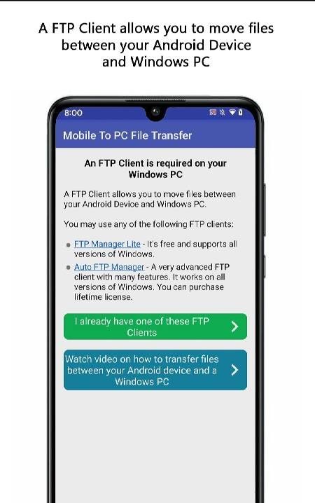 Mobile to PC File Transfer screenshot 2