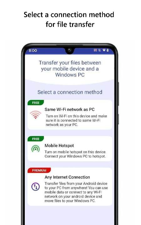Mobile to PC File Transfer screenshot 1
