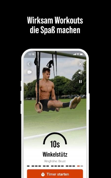 DIE RINGE Calisthenics Workout screenshot 1