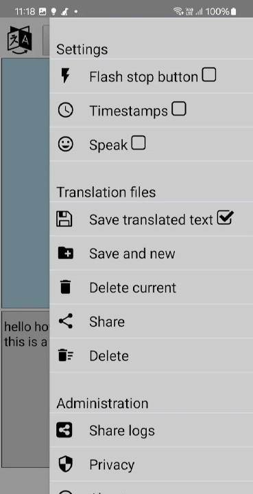 Cyfer Continuous Translator screenshot 3