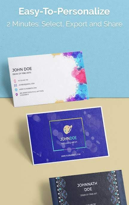 Digital Business Card Maker - Visiting Cards screenshot 1