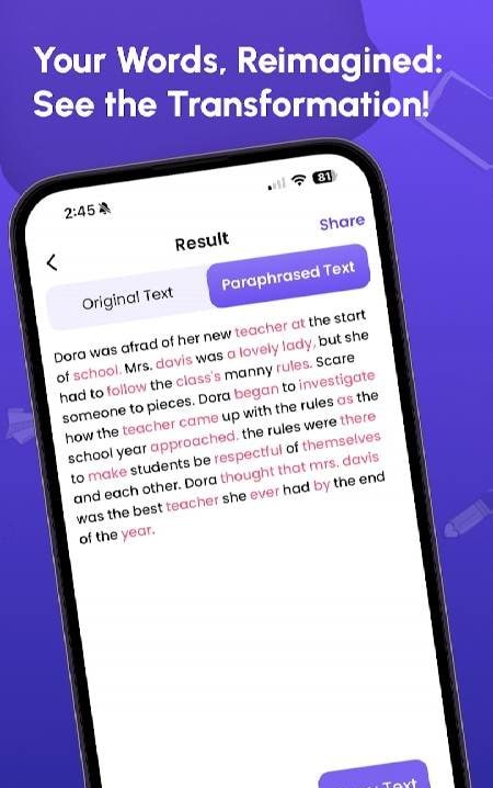 Reword Text: Paraphrasing Tool screenshot 4