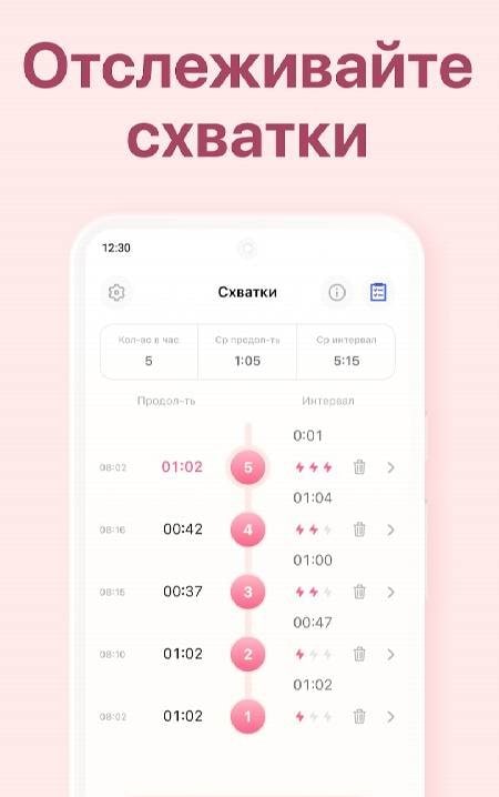 Contraction Timer & Counter screenshot 4
