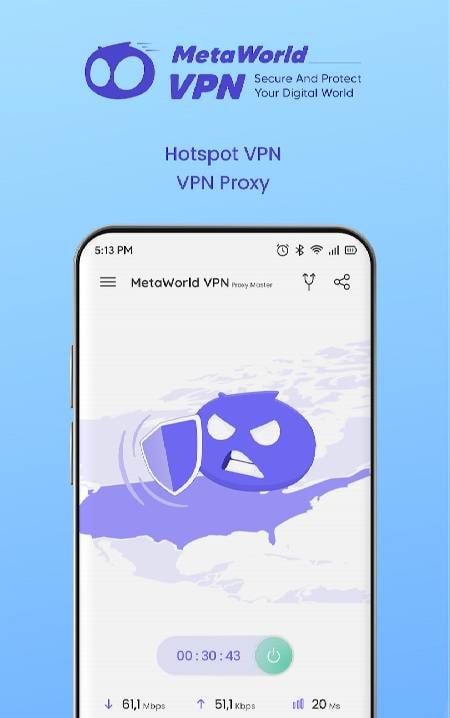 MetaWorld: Hotspot VPN Proxy screenshot 1