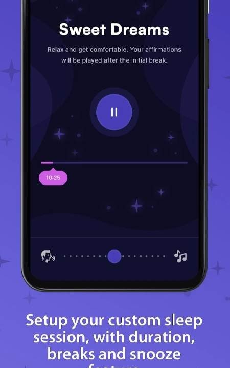 Third preview of the My Sleep Affirmations interface