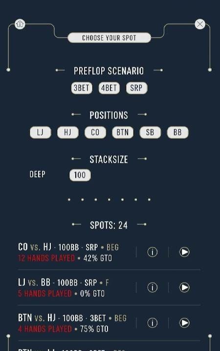 DTO CASH - GTO Poker Trainer screenshot 2