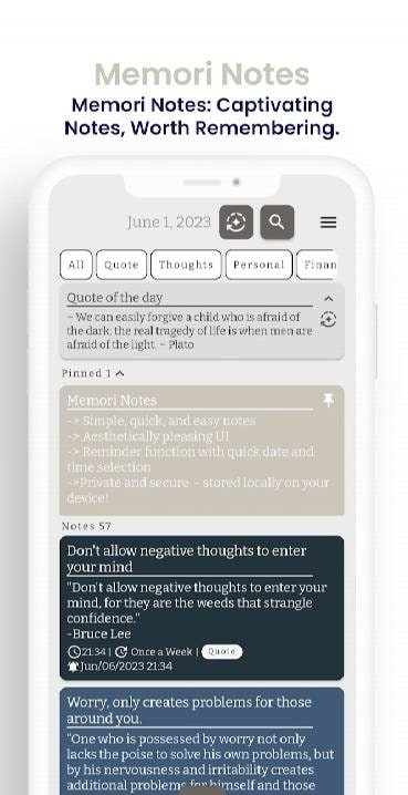 Memori Note - Notes to Remember screenshot 1