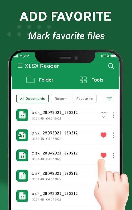 Edit XLSX Spreadsheets Reader screenshot 2