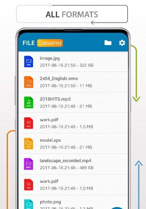 All Files Converter - PDF, DOC, JPG, GIF, MP3, AVI screenshot 1