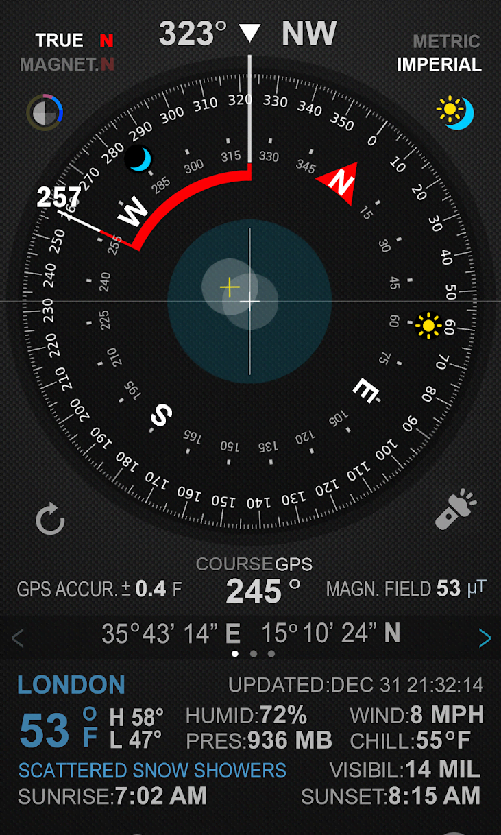 Compass 54 (All-in-One GPS, Weather, Map, Camera) screenshot 4