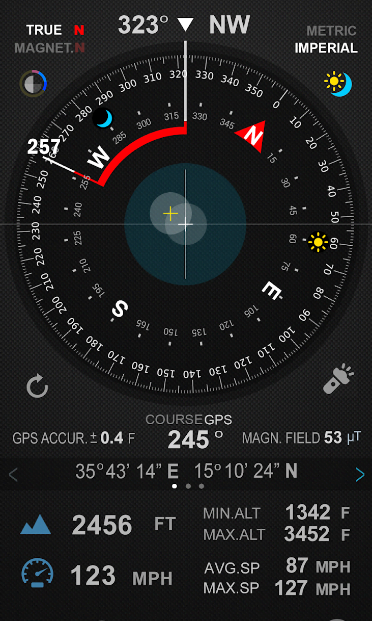 Compass 54 (All-in-One GPS, Weather, Map, Camera) screenshot 2