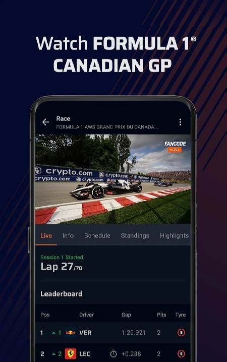 FanCode-Live Cricket, Formula1 screenshot 2
