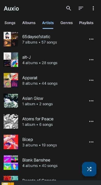 Auxio - A simple, rational music player screenshot 1