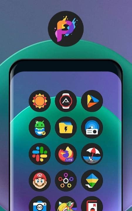 Pix Up Dark Material Icon Pack screenshot 1