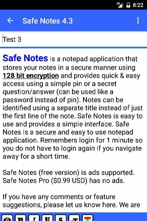 Safe Notes Pro Secure NotePad screenshot 4