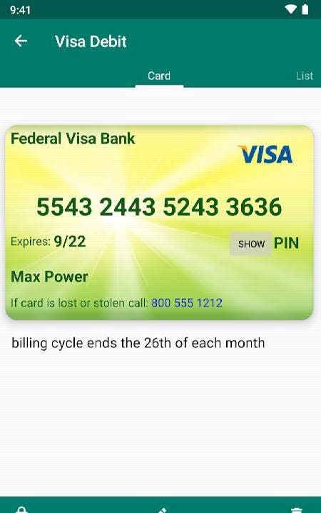 eWallet screenshot 2