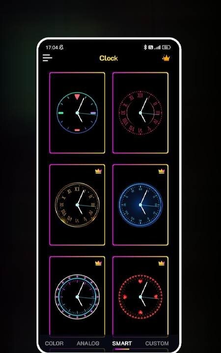 Neon Clock Wallpaper screenshot 1