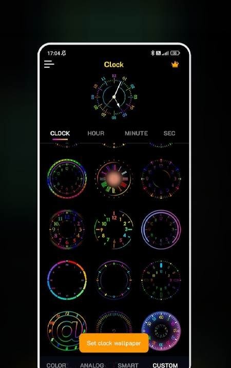 Neon Clock Wallpaper screenshot 3