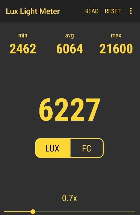 Lux Light Meter Pro screenshot 2